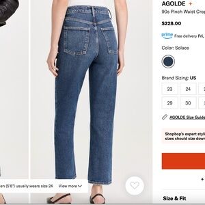 AGOLDE 90s Pinch Waist Crop Jeans